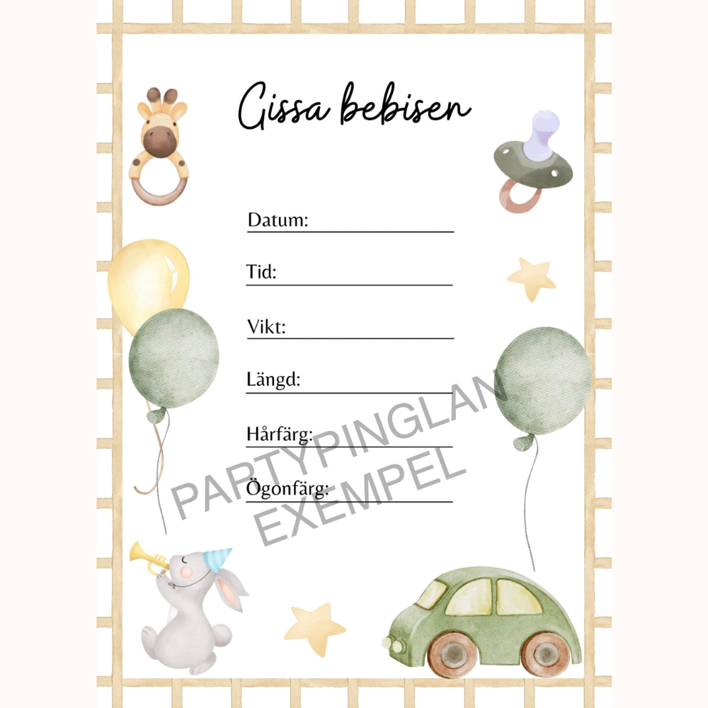 Lek - Gissa bebisen