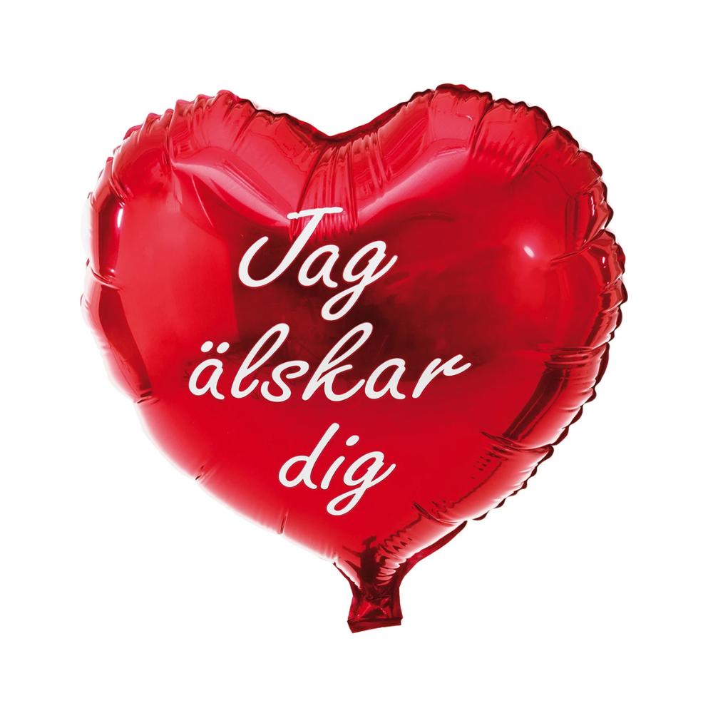 Folieballong Hjärta - Jag älskar dig
