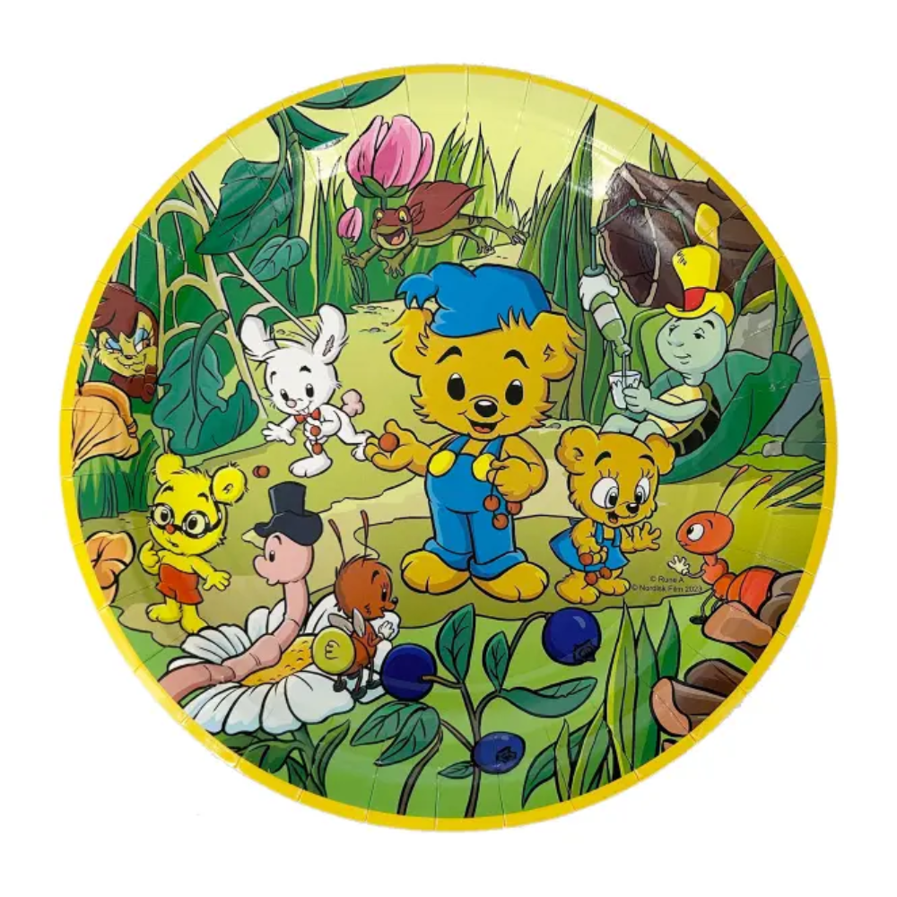 Papperstallrikar Bamse 8-pack