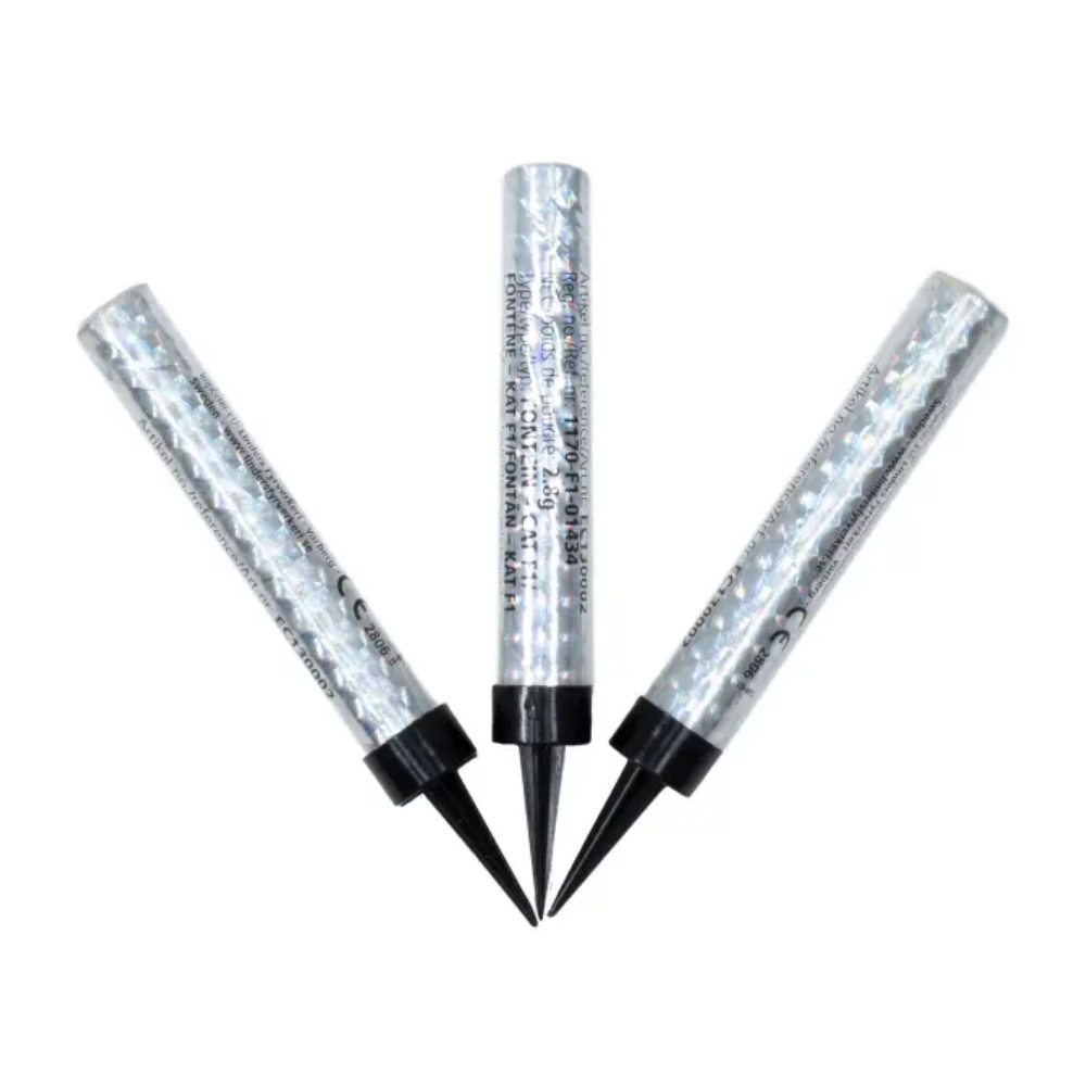 Isfacklor Holografisk Silver 10-pack
