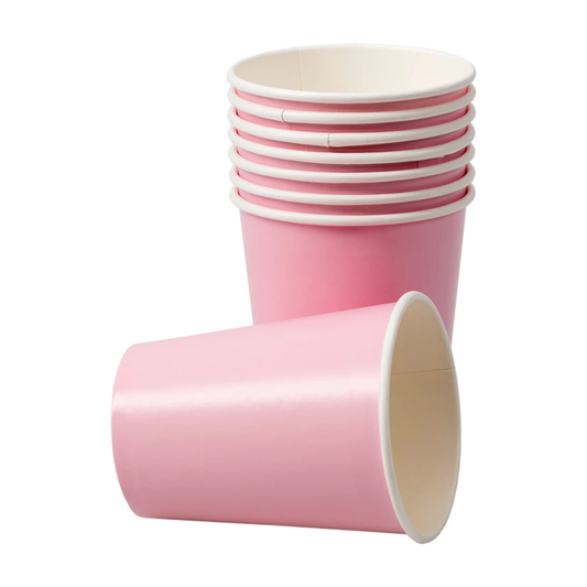 Pappersmuggar rosa 8-pack