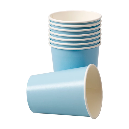 Pappersmuggar blå 8-pack