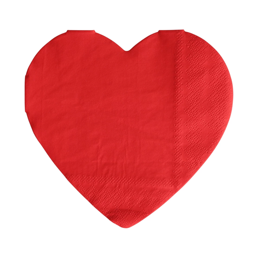 Servetter röda hjärtan 16-pack