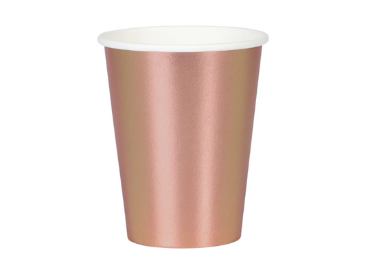 Pappersmuggar roséguld 8-pack
