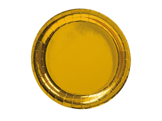 Papperstallrikar guld 8-pack