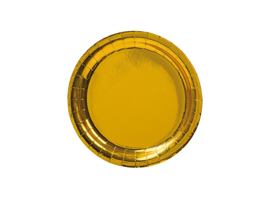 Pappersassietter guld 8-pack