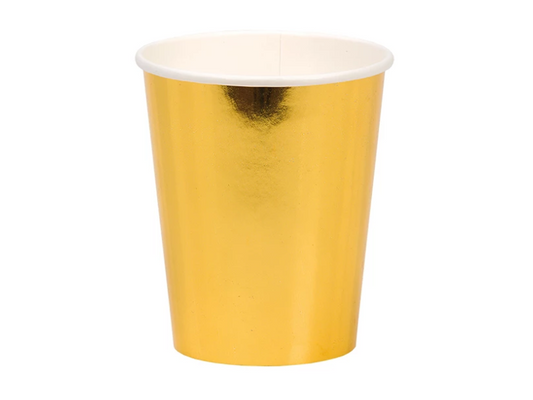 Pappersmuggar guld 8-pack