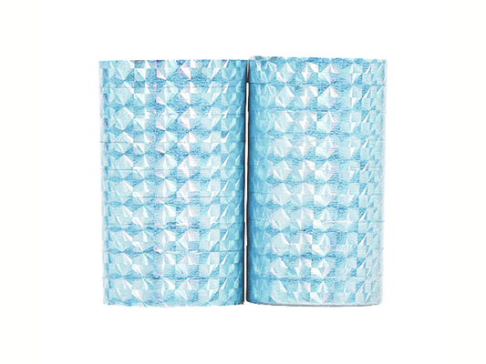 Holografiska Serpentiner Ljusblå 2-pack