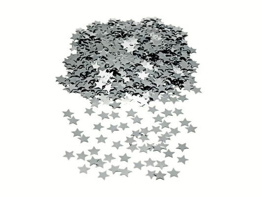 Konfetti Stjärnor Silver