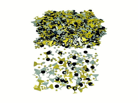 Konfetti Partymix Guld/Silver/Svart