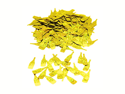Konfetti Flaskor Guld