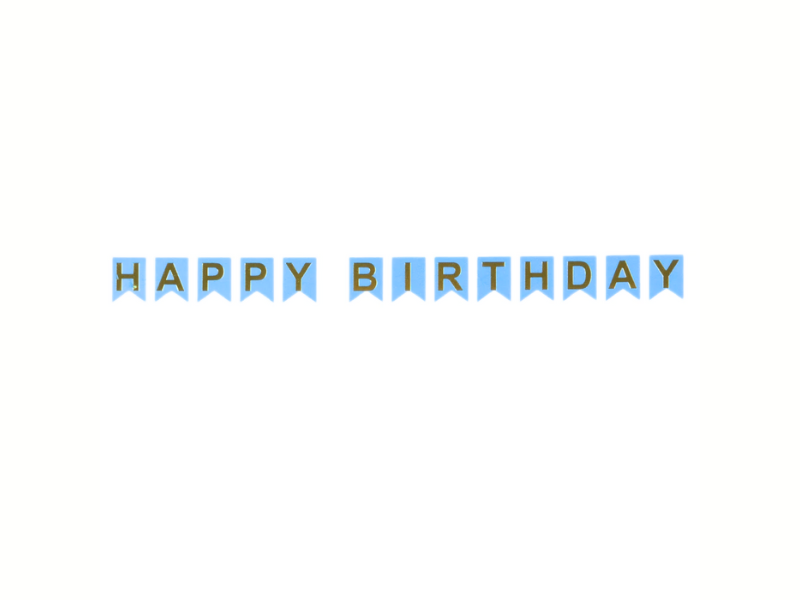 Vimpel HAPPY BIRTHDAY blå
