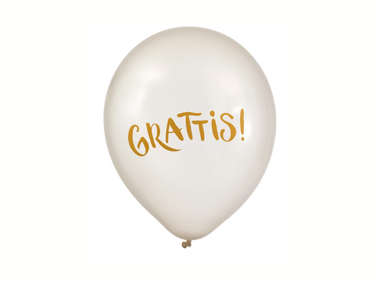 Latexballonger GRATTIS! vita 6-pack