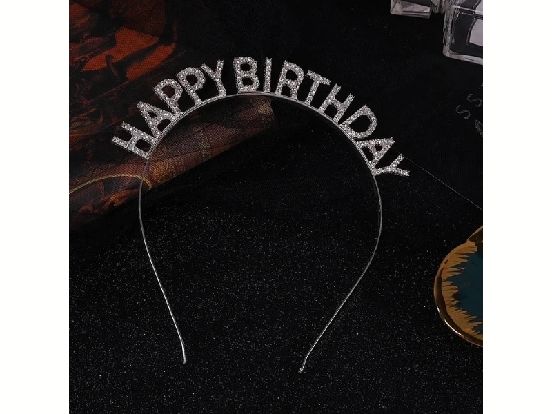 Diadem HAPPY BIRTHDAY silver