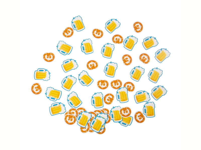 Papperskonfetti Ölbägare & Kringlor 20-pack