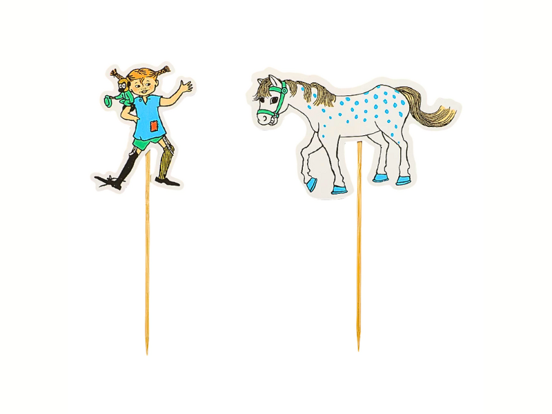 Cake picks Pippi Långstrump 10-pack