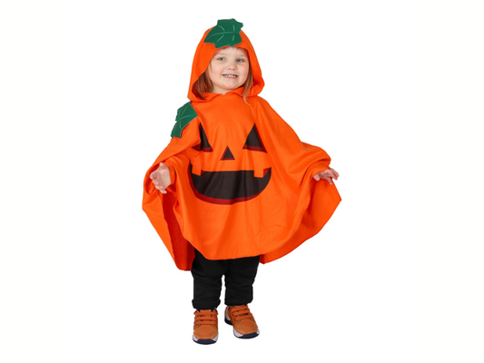 Pumpadräkt – Poncho med Huva