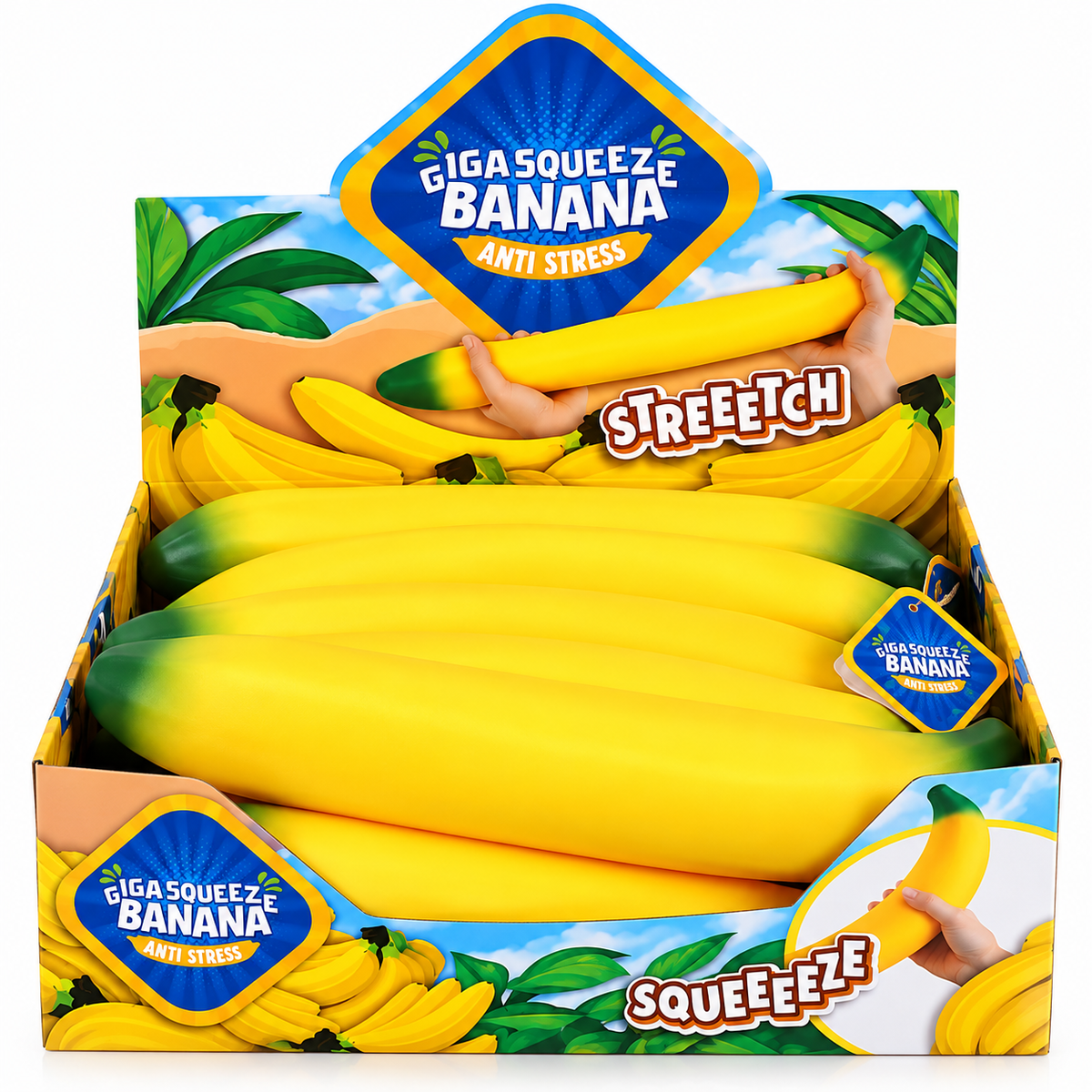 Squishy Banan XXL – Giant Squeeze Banana 37 cm
