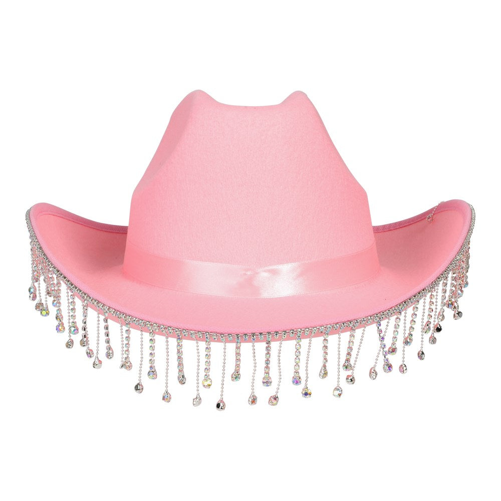 Cowboy Hat Pink w Rhinestone
