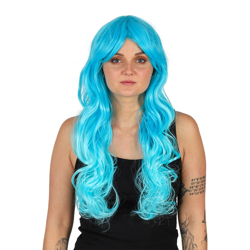 Wig Curly Long Blue