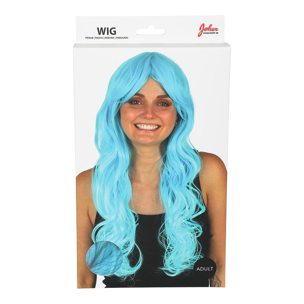 Wig Curly Long Blue