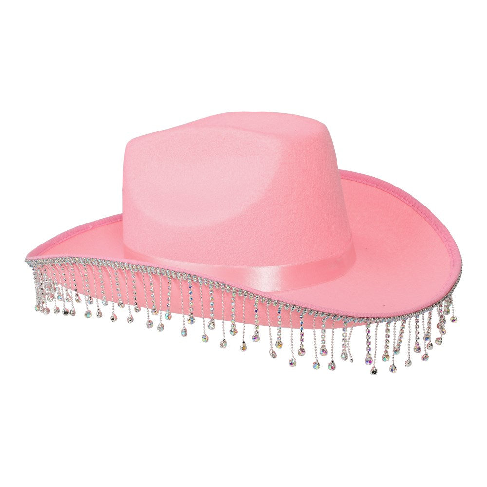 Cowboy Hat Pink w Rhinestone