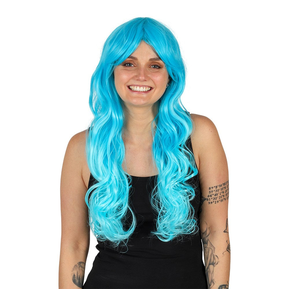 Wig Curly Long Blue