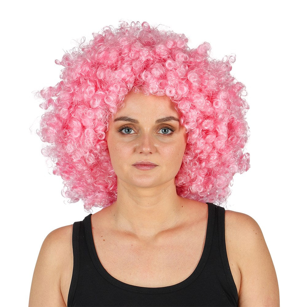 Wig Afro Pink
