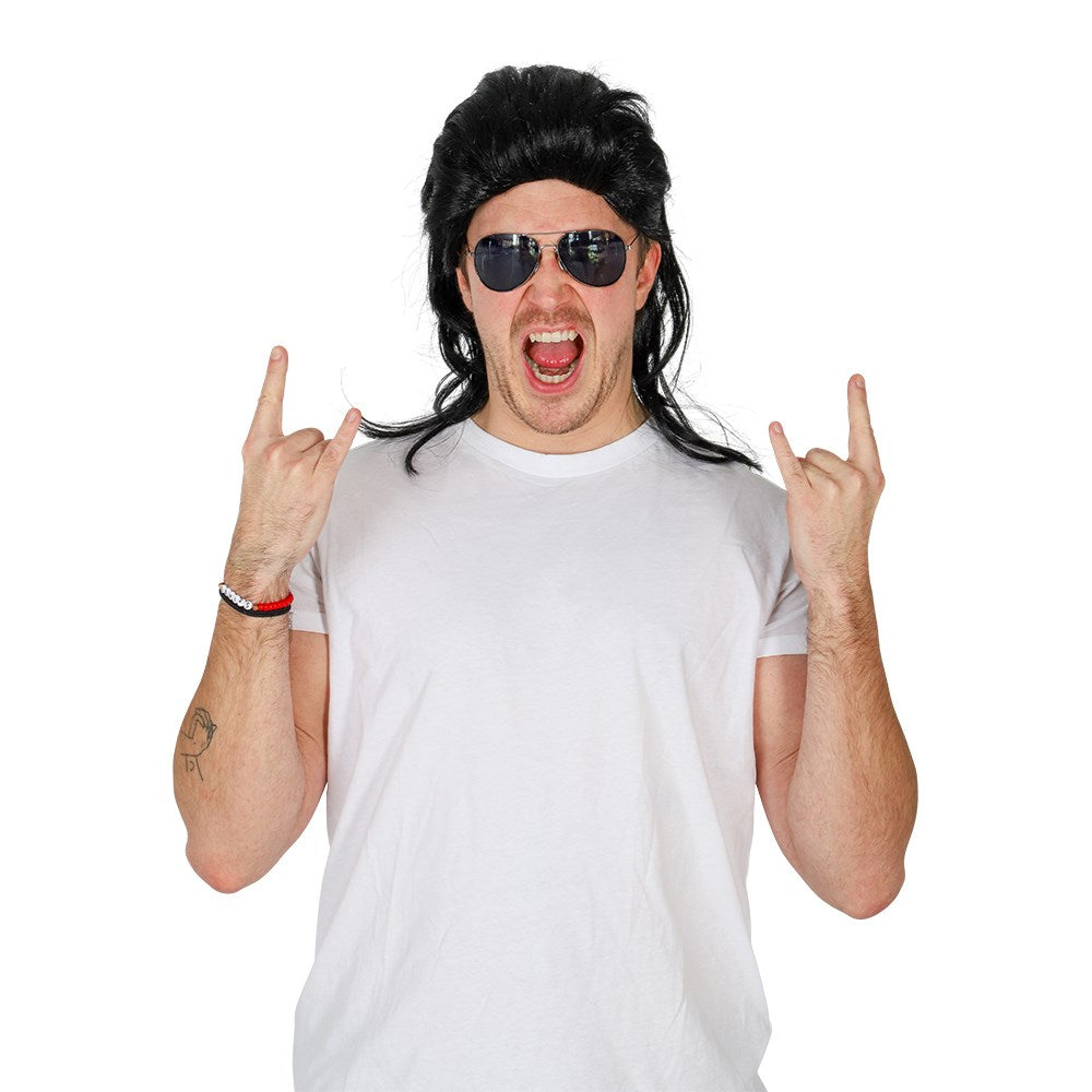 Wig Mullet Black