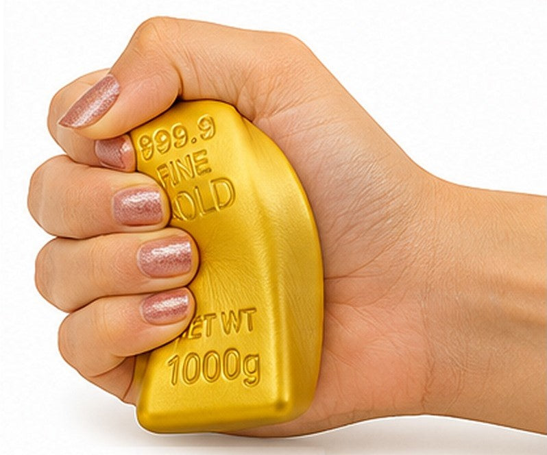 Klämleksak guldtacka – Gold Squishy