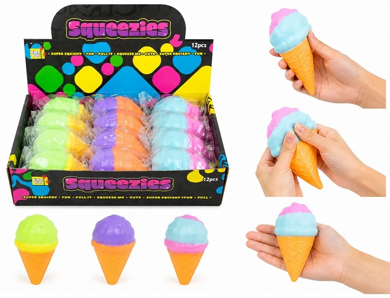 Squishy Glass Squeeze Ice Cream 9 cm